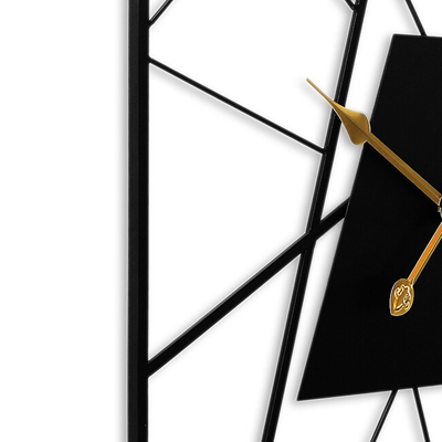Orë murale MPM E04.4482.90, metal, 58cm, e zezë