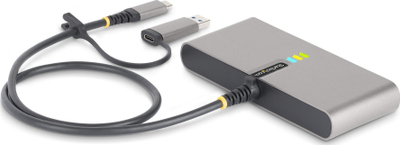 Hub USB C StarTech.com me 2 porta, 2x USB A 5Gbps, Gigabit Ethernet, RS232, i zi