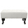 Stol këmbësh HomeMarkt Emma T Chesterfield HM226.02, 80x46x42cm, lëkurë e bardhë