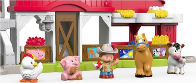 Set loje Fisher Price Little People Farm, fermë ndërvepruese me drita edhe zhurma, ngjyrë e kuqe