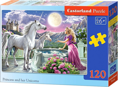 Сложувалка Castorland Jigsaw Classic Princess and Her Unicorns, 120 парчиња