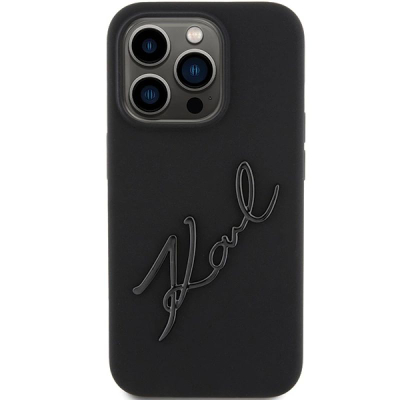Kapak telefoni Karl Lagerfeld KLHCP15LSKSBMCK, për iPhone 15 Pro 6.1", silikon, i zi