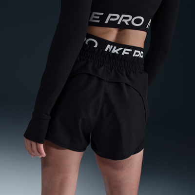 Pantallona të shkurtra Nike Pro Dri FIT 2 in 1, për femra, Dri FIT, të zeza
