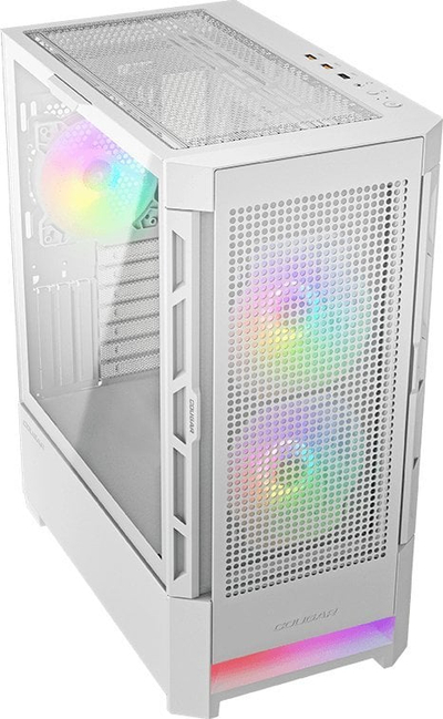 Куќиште за компјутер Cougar Airface RGB, бело, Midi Tower