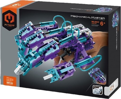 Set ndërtimi iM.Master Mechanical Master 6843, dorë robotike me hidraulik, 484 copa, ngjyrë lejla blu