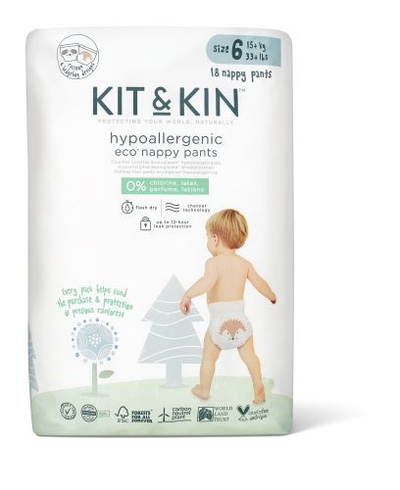 Pelena Kit & Kin Eco, nr 6, 18 copë, 15 kg