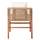 Karrige druri teak me litar & jastëkë 60×62×74–88 cm (HM9455.01)