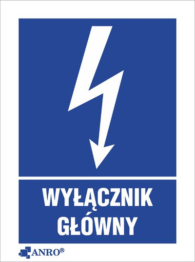 Shenjë vetëngjitëse ANRO Main Switch 1EIA Q4 F, 148 x 210mm, shumëngjyrëshe