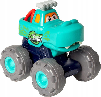 Makinë lodër Monster Truck Smily Play Crocodile SP84360, me fërkim dhe tërheqje mbrapa, shumëngjyrëshe