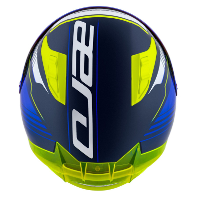Helmetë moto Cassida Aero Drome, integrale, polikarbonat, blu fluoroshente e bardhë