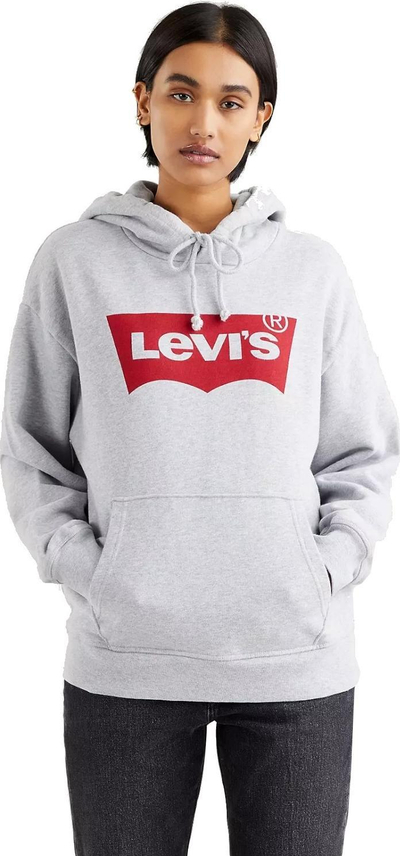 Bluzë me kapuç Levi's Graphic Standard W 184870020, pambuk, për goca, gri
