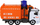 Kamion lodër Lean Toys Garbage Truck 17196, dritë dhe zë, DIY 1:12, portokalli e bardhë