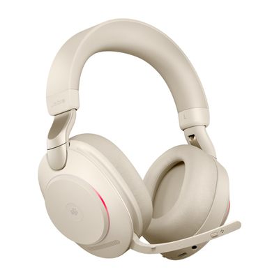 Слушалки Jabra Evolve2 85 MS Stereo Link380a, безжични, over ear, беж