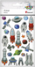Ngjitëse dekorative Titanum Resin Stickers Space, set me 23 copë, me figura hapësinore, shumëngjyrëshe