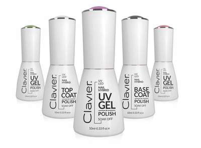 Top coat për thonj Clavier Luxury, xhel UV LED, 10 ml, i tejdukshëm