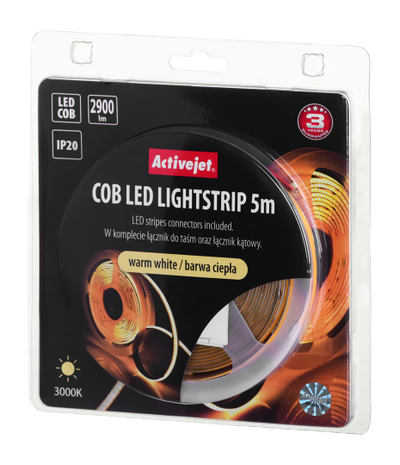 Shirit LED Activejet AJE-COB, 5m, i bardhë