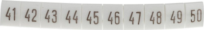 Shenjues kabllosh Weidmüller White Marker DK2 Z5, numrat 41 50, set 100 copë, i bardhë