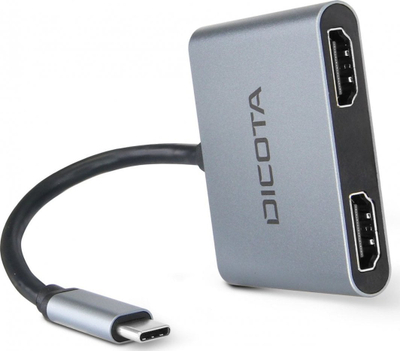 Docking station Dicota D32063, USB C, kompakt, argjendtë