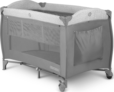 Krevat udhëtimi Ricokids RK-242, 125x65x78cm, me dyshek dhe çantë për ta çu, gri