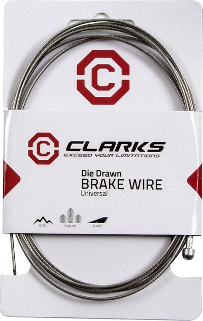 Kabllo freni biçiklete Clarks Brake Wire, çelik inox, universale, argjendtë