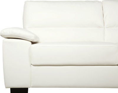 Divan VOGAR Faux Leather, 3 ulëse, lëkurë sintetike, bezhë e çelët