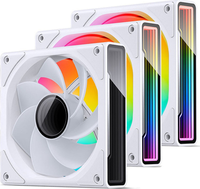 Вентилатори за PC Jonsbo ZK-120WR 3in1, 120mm, RGB, бели