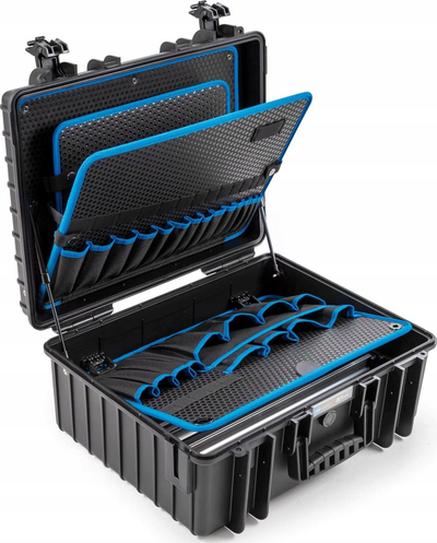 Kuti veglash B&amp;W Tool Case Jet 6000, plot xhepa, nuk e ha uji, e zezë