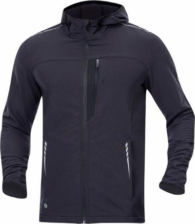 Xhaketë softshell Ardon BREEFFIDRY STRETCH, shumë e lehtë, elemente reflektuese, gri e errët, M