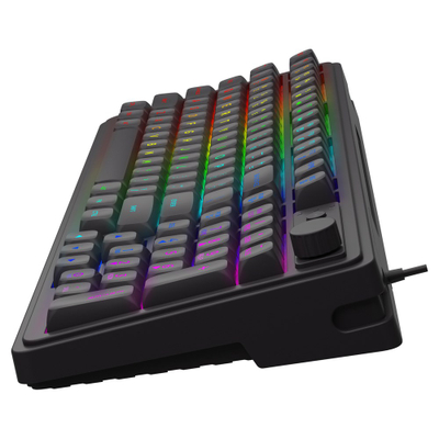 Tastierë gaming Savio Galaxis, USB, ndriçim RGB, e zezë
