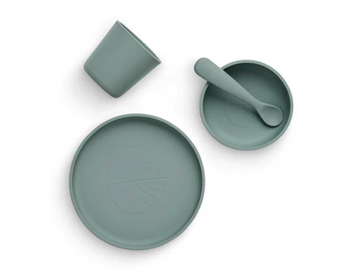 Set ushqimi Jollein, i gjelbërt, 4 pjesë