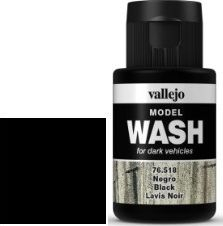 Bojë larëse për model Vallejo Model Wash Black, 35ml, e zezë