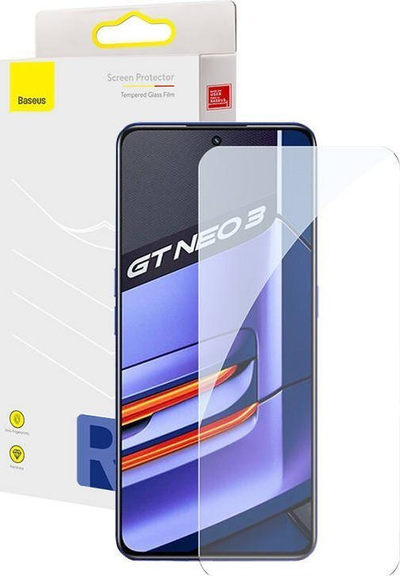 Xham mbrojtës Baseus për realme GT Neo3, tempered glass, transparent