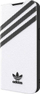 Mbrojtëse telefoni Adidas Booklet për iPhone 13, lëkurë sintetike, me kapak ekrani, e bardhë