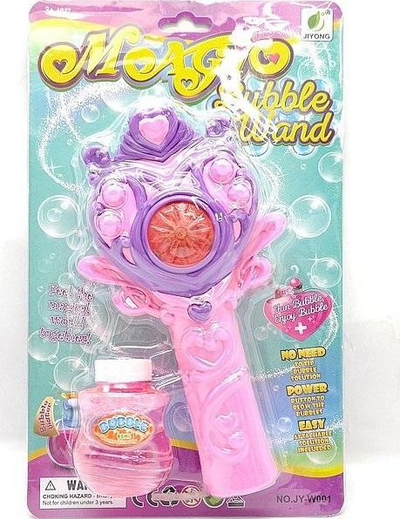 Shkop flluskash Adar Magic Bubble Wand, me bateri, 31x19x6 cm, shumëngjyrësh