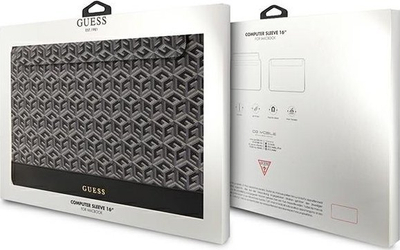 Mbrojtëse laptopi Guess PU G Cube, 16", e zezë