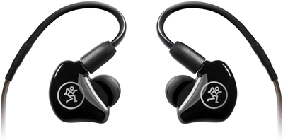 Kufje in ear Mackie 2049320-00, izolim zhurme 40dB, të zeza