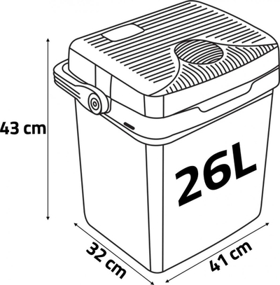 Frigorifer udhëtimi Berdsen BR-CF27, 27L, 12V dhe 230V, gri