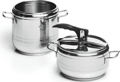 Set tenxhere presioni Profi, 4L dhe 7L, fund 3 shtresa, ngjyrë argjendi
