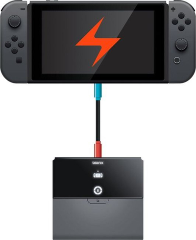 Powerbank Bionik Power Plate BNK-9016 për Nintendo Switch Joy Con, me dock, i zi