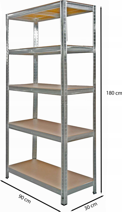Rafte metalike për magazinim Home, 5 rafte, mban 875 kg, gri