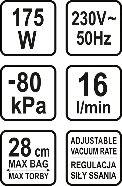 Aparat vakumi Lund 67882, 175W, trup inoksi, argjendt i zi