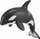Figurinë Collecta Young Orca, plastikë, bardh e zi