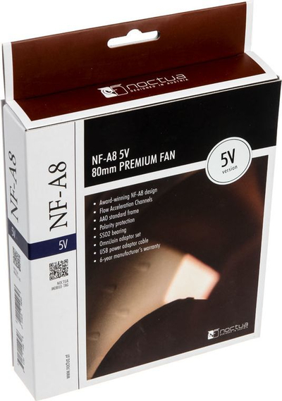 Ftohës Noctua NF-A8 5V, 80 mm