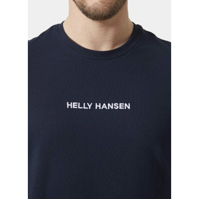 Блуза Helly Hansen HH Core 2.0, памук, за мажи, сина
