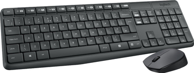 Set tastiere dhe mi Logitech MK235, pa tela, gri