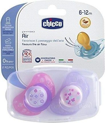 Set mema Chicco Physio Air, 6m+, 2 copë, rozë