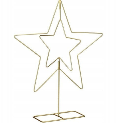 Yll dekorativ Grajlandia Decorative Star 15474551, 50cm, efekt mica, ngjyrë ari