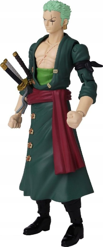 Figurë Anime Heroes One Piece Roronoa Zoro, 16.5cm, me nyje lëvizëse, jeshile