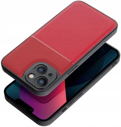 Kapak telefoni Noble për Apple iPhone 16e, me xham të temperu, i kuq