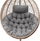 Jastëk për lëkundje Hobbygarden PILLOW MOON, material Ekolen, grafit